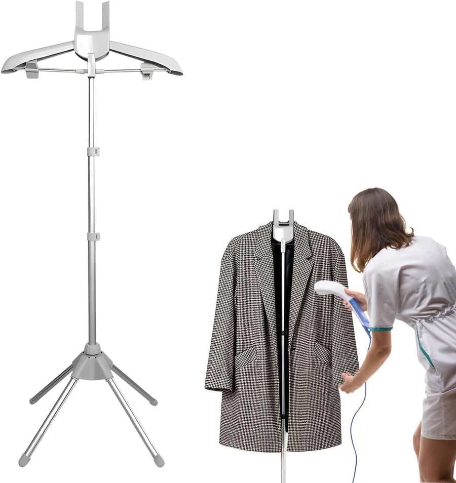 Clothes Steamer Stand Hanger Adjustable Steam Iron Rack Portable