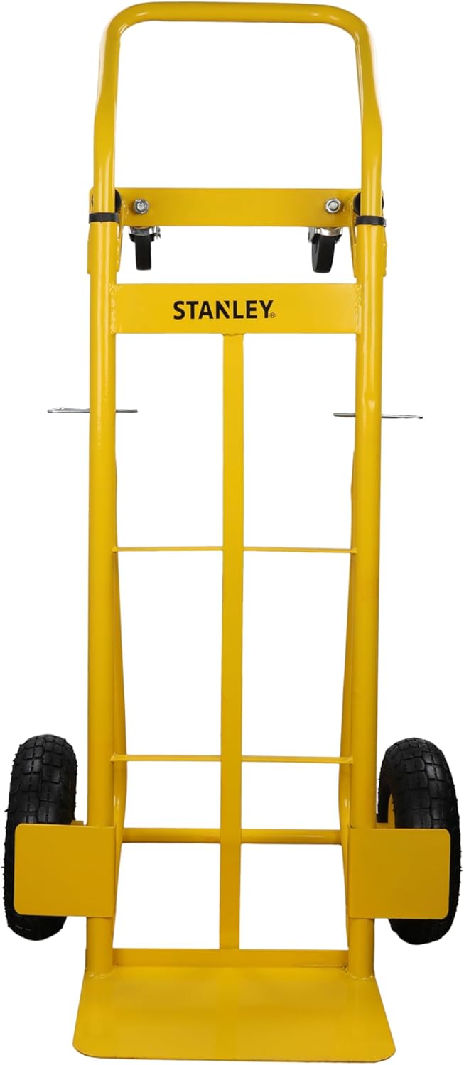 2 In 1 Steel Hand Truck Platform Trolley 200KG Yellow