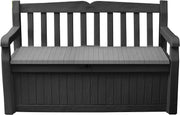Outdoor Garden Storage Bench 265L Deck Box Patio Seat Grey