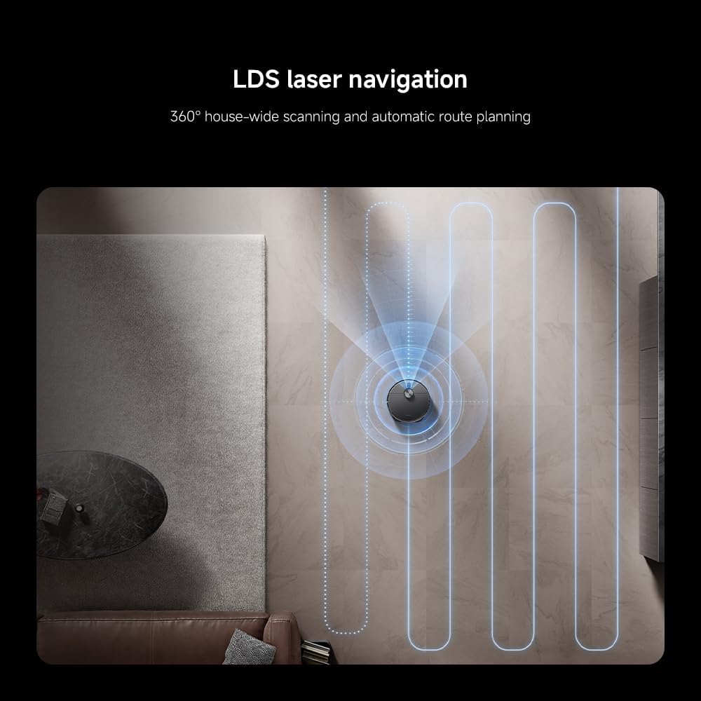 Robot Vacuum Mop Self Empty 8000Pa LiDAR Hot Wash Smart Clean