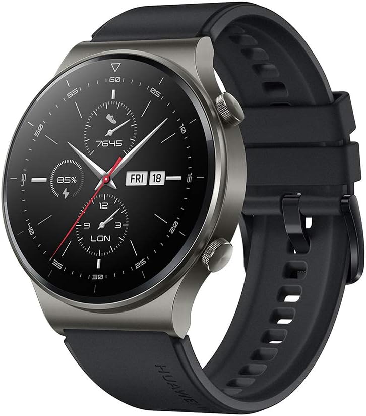 AMOLED Smart Watch 2 Week Battery GPS Calls Black