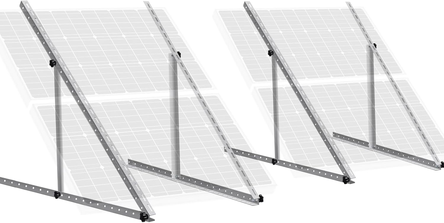 45in Adjustable Solar Panel Mount Brackets 0-90° Roof Van Kit