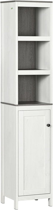 Tall Bathroom Storage Cabinet Antique White Shelf Unit