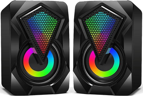 Mini Computer Speakers USB Powered Stereo RGB Desktop Speaker