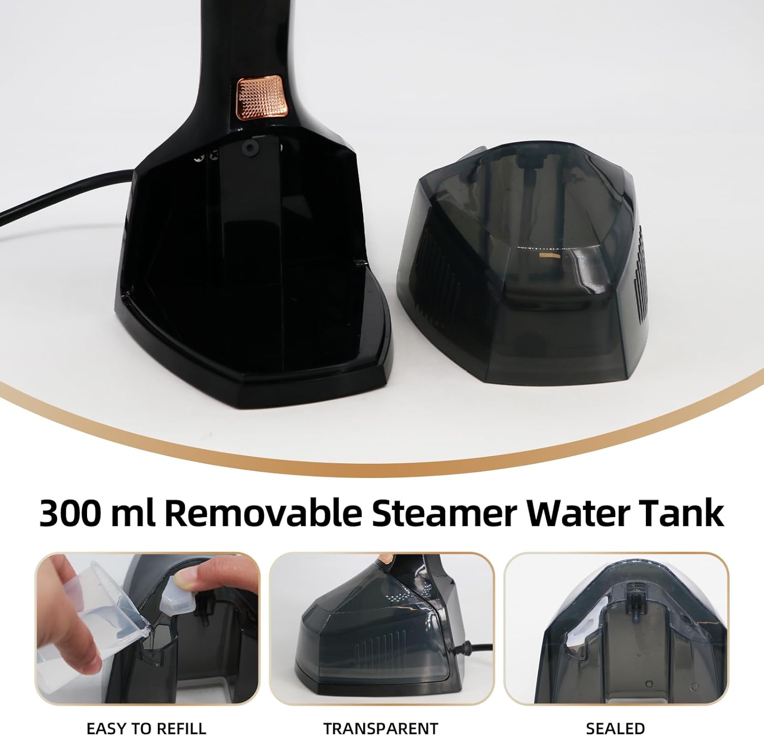 Handheld Garment Steamer 2000W 20s Heat 300ml 2in1 Iron