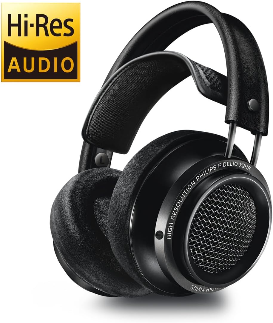 Open Back Over Ear Hi Res Headphones 50mm Drivers Wired