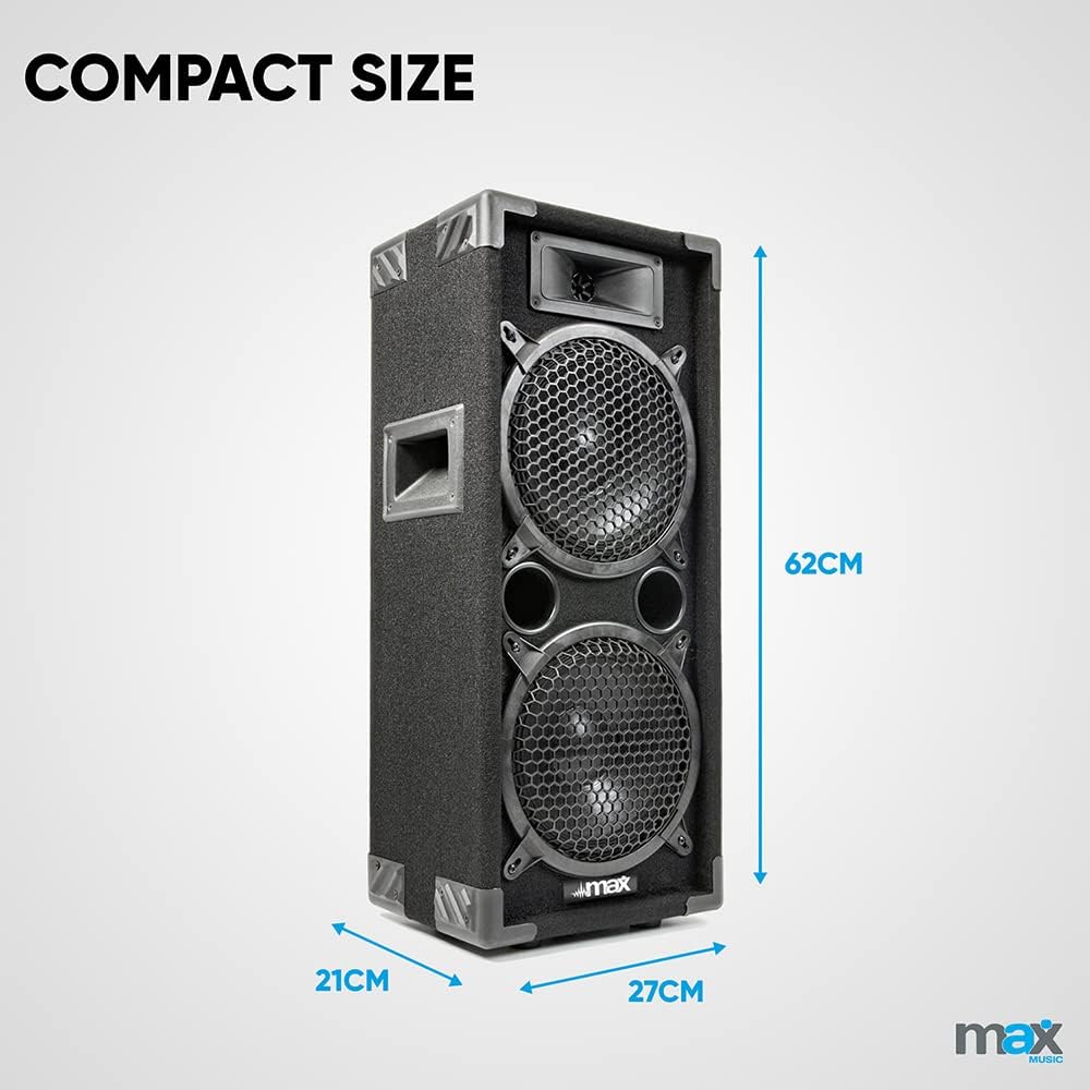 Dual 8 Inch DJ PA Speakers Pair 1600W Passive Karaoke Party Sound