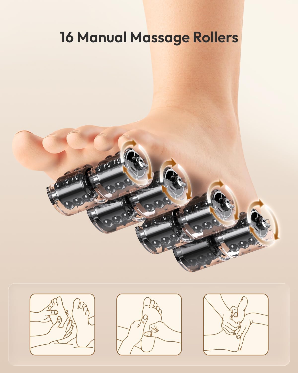 Collapsible Foot Spa Massager Heat Remote 16 Rollers Timer Bath