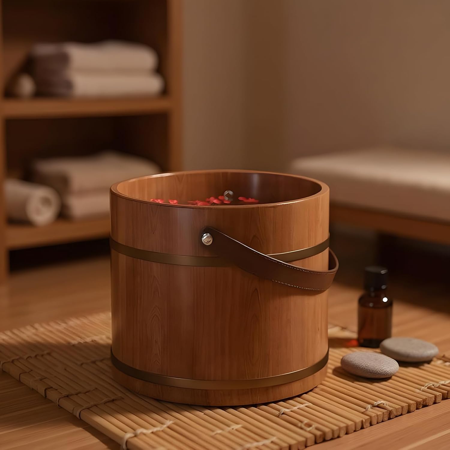 Foot Bath Basin with Massage Roller Ergonomic Handle Spa Soak
