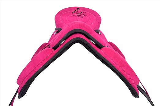 Treeless Suede Horse Saddle 14 Inch Pink With Matching Girth