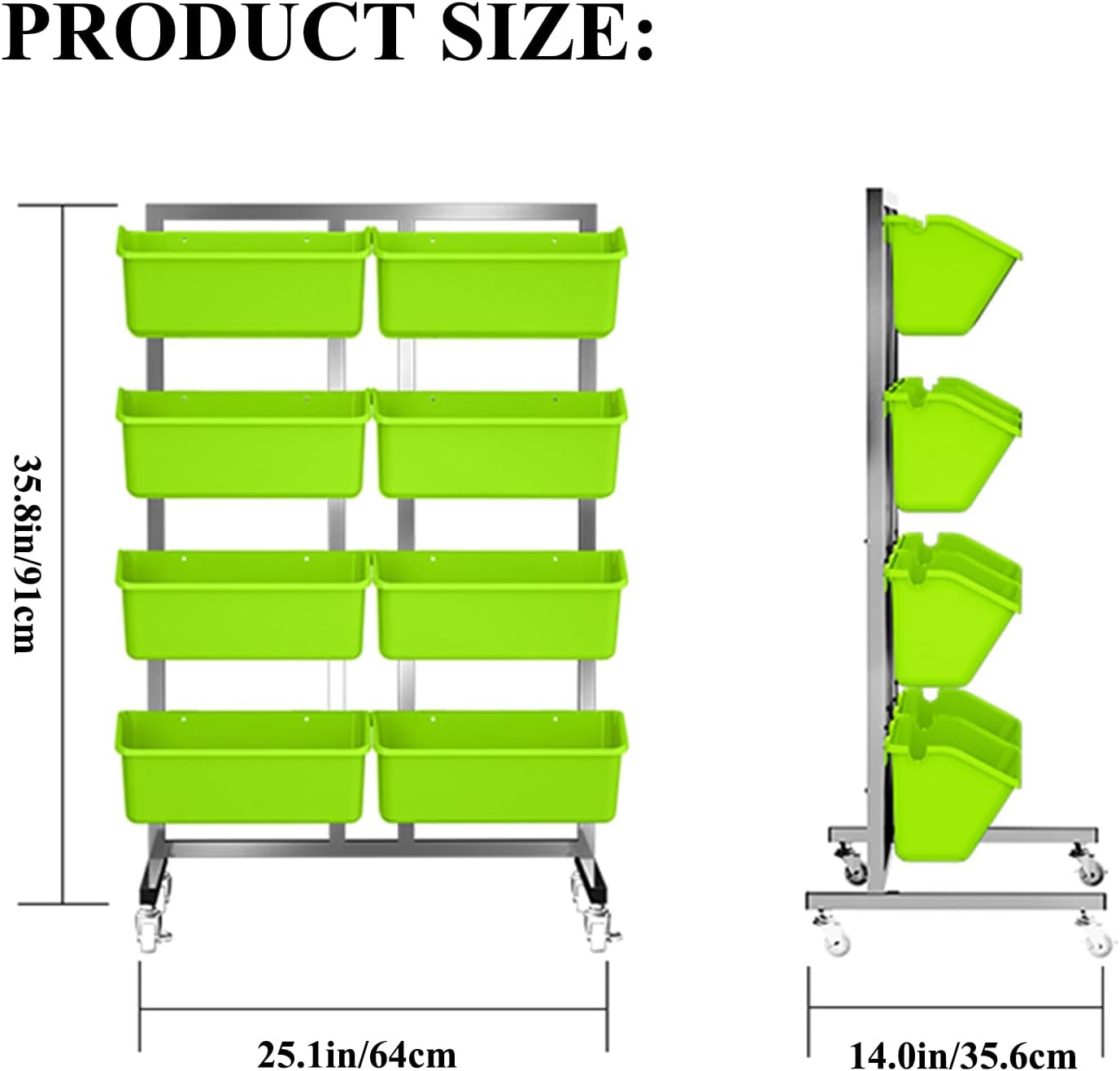 Vertical Hanging Planter Bags 8 Pack Self Watering Wall Garden