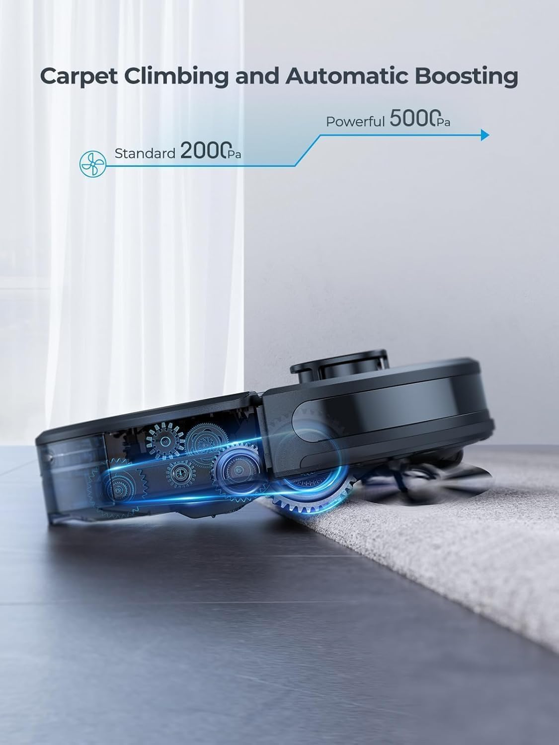 Robot Vacuum Mop Self Empty 5000Pa LiDAR 180Min WiFi Pet Hair