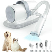 Pet Grooming Vacuum Kit Cordless Quiet Hair Trimmer White