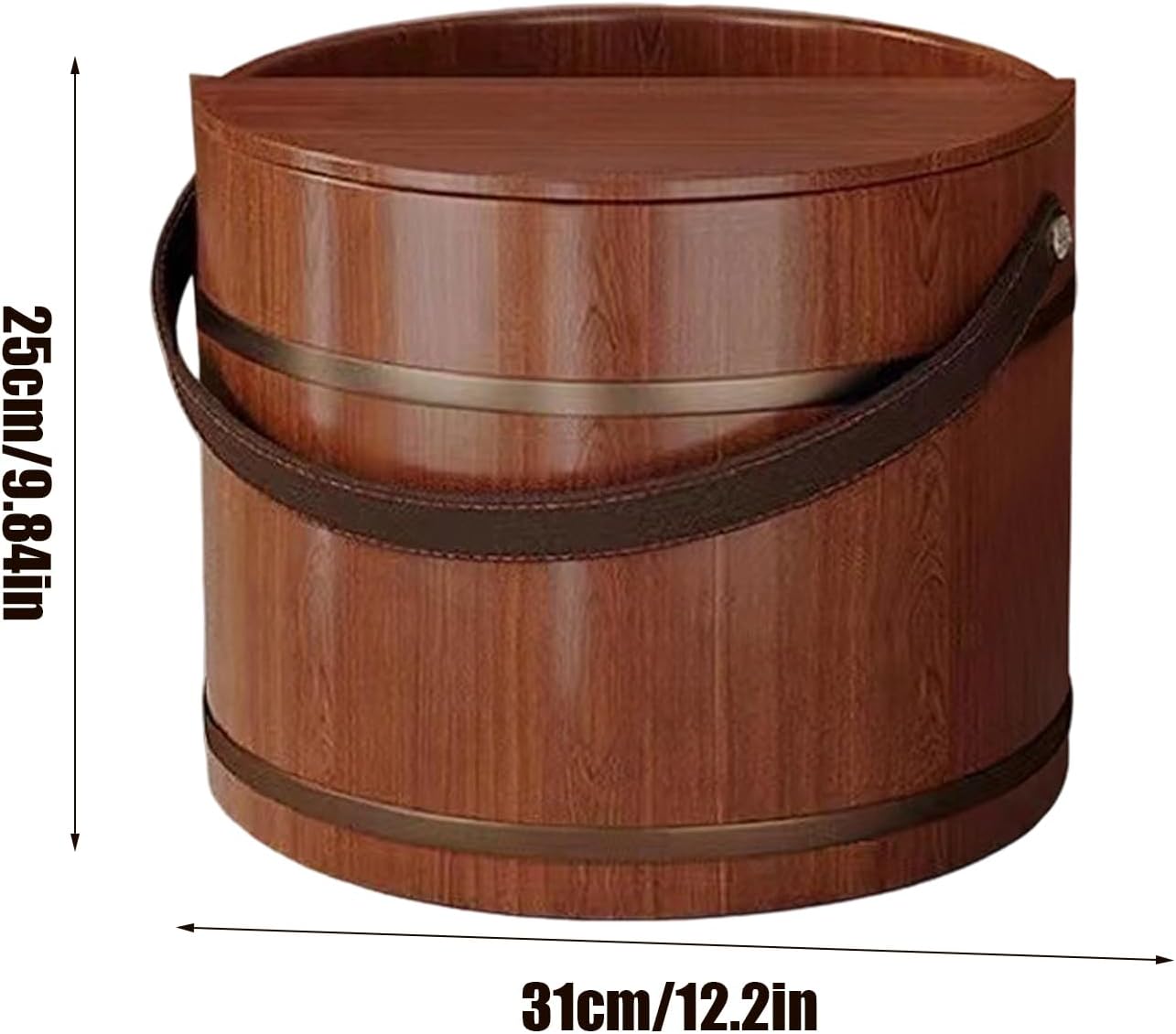Wooden Foot Bath Tub Spa Soak Basin Pedicure Bucket Home