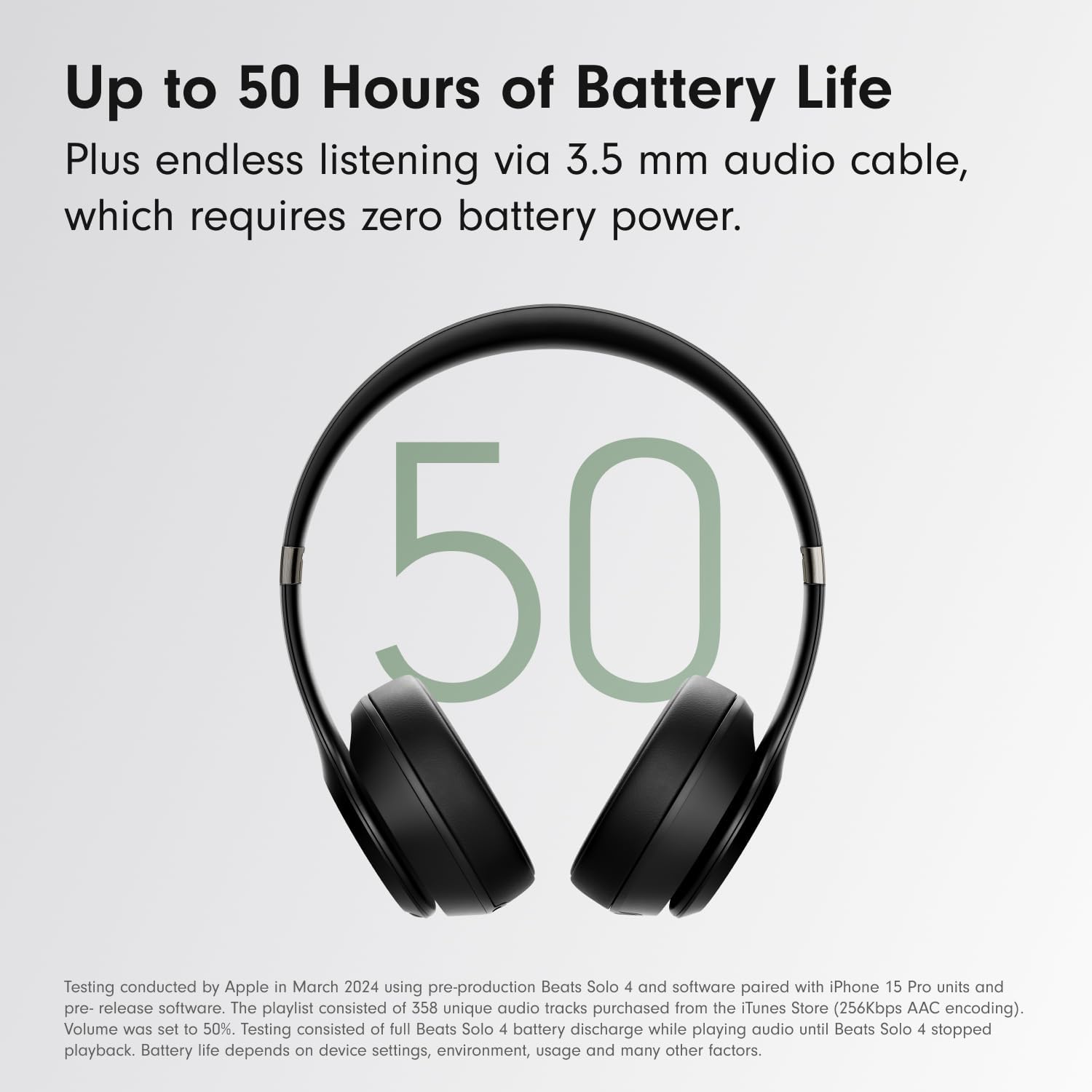 Wireless Bluetooth On Ear Headphones 50Hr Battery Fast Charge Black