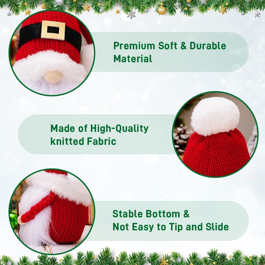 Christmas Gnome Plush Ornament Santa Gonks Decor Holiday