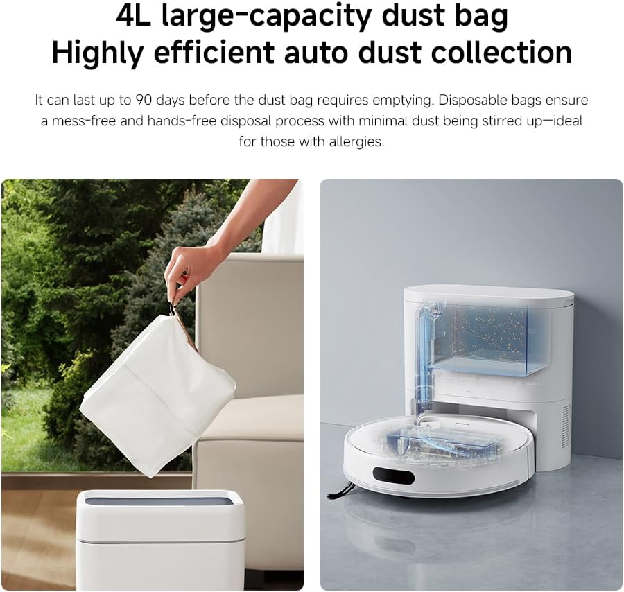 Robot Vacuum Mop 10000Pa Self Empty LiDAR Mapping App Control
