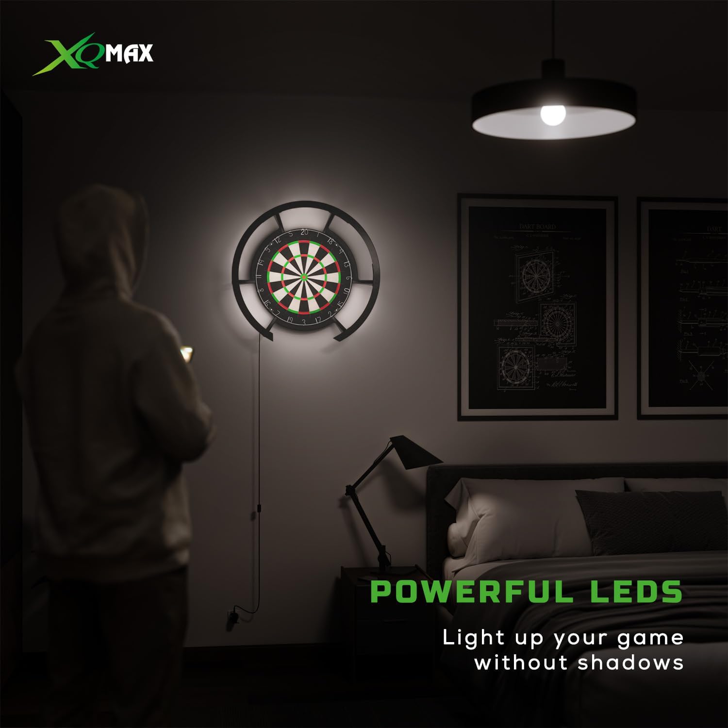 LED Dartboard Light Ring 360° Shadow Free USB Powered Bright Light