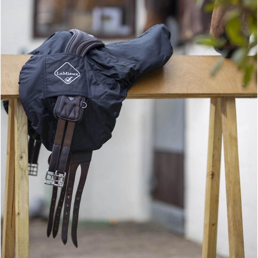 Waterproof GP Jump Saddle Cover Black Fleece Lined