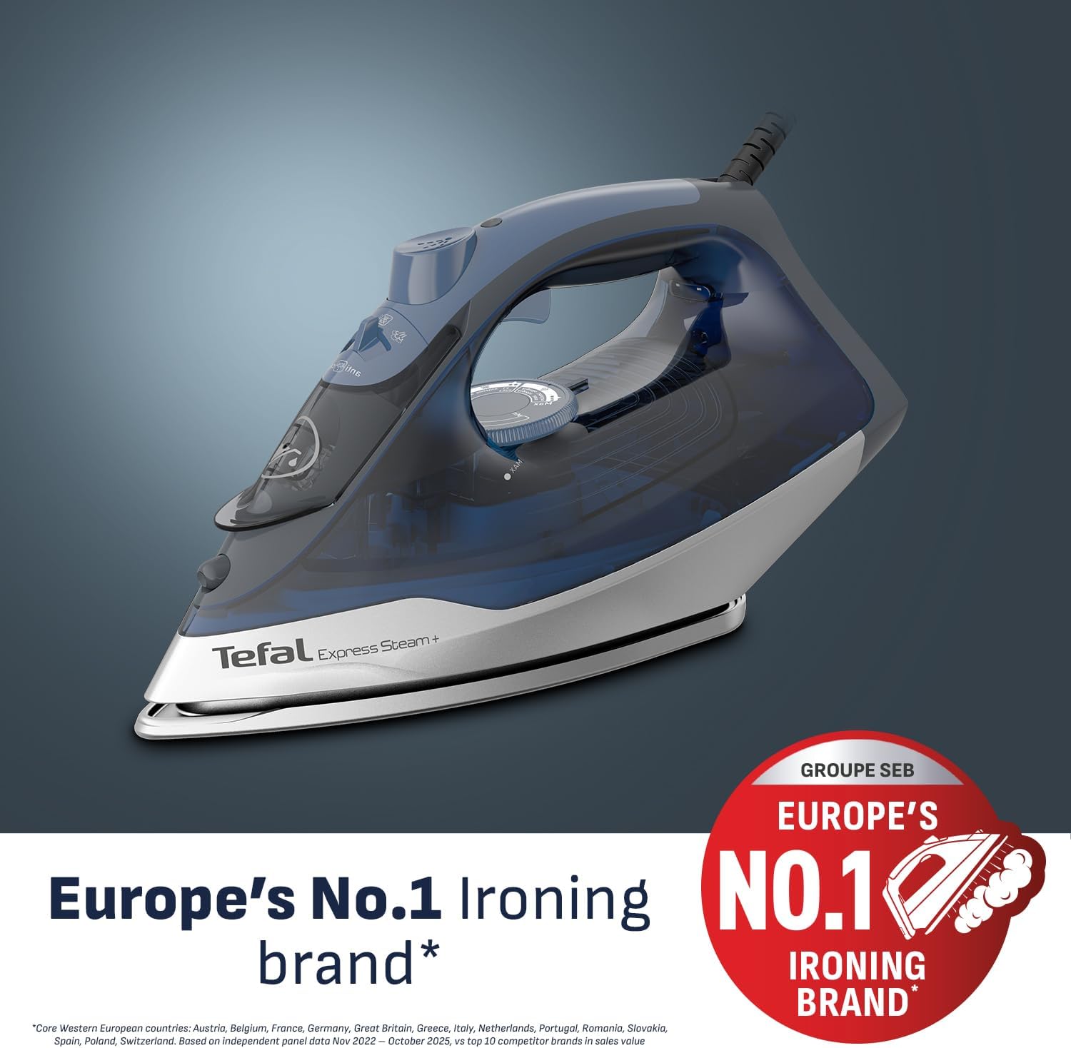 2600W Steam Iron 190g Steam Boost Durilium Soleplate Auto Off