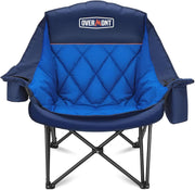 Oversized XL Camping Chair 450lb Padded Folding Blue