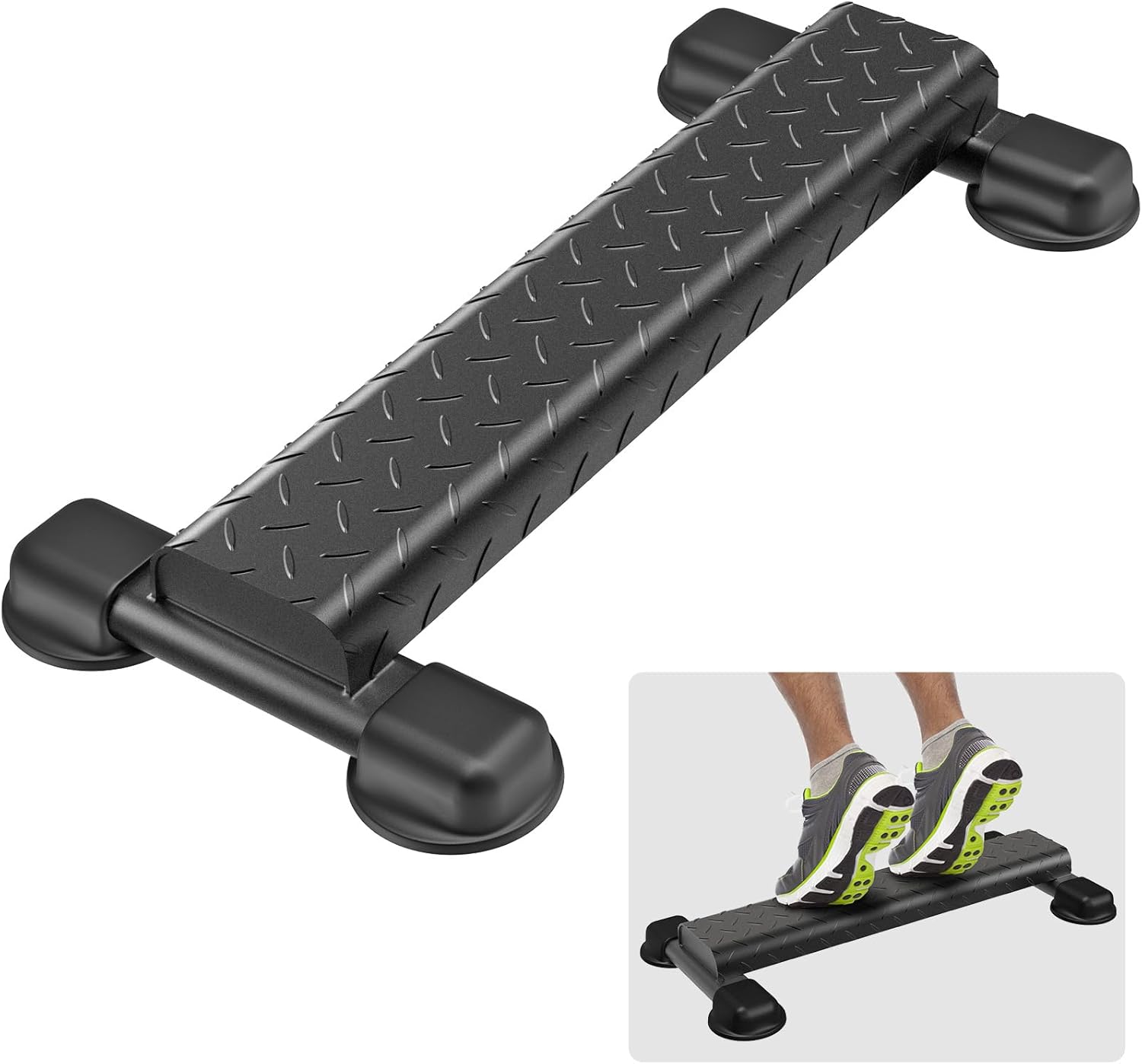 Calf Raise Block Bar Anti-Slip Steel Calf Trainer Squat Stretch