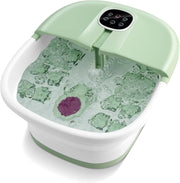 Foldable Foot Spa Massager Heated Bubble Soaker Timer Remote