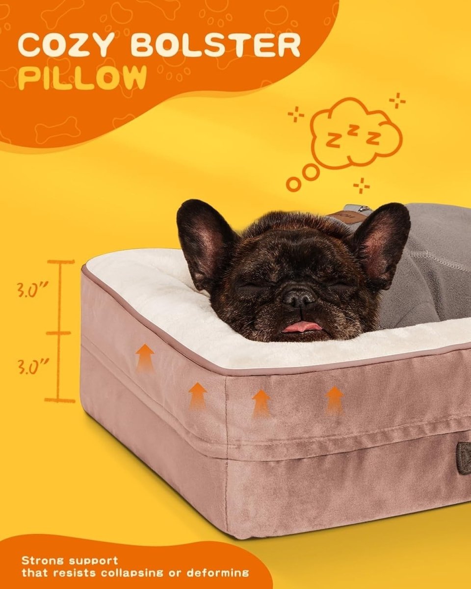 61x46cm Medium Waterproof Orthopedic Pet Bed Pink Washable - Kwikley