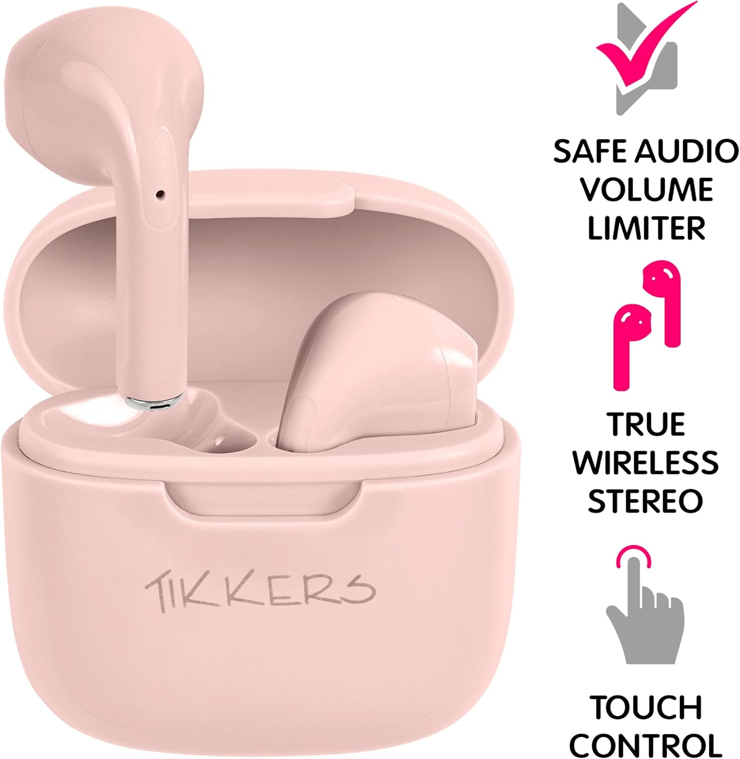 Kids Smart Watch and Earbuds Set Pink Strap