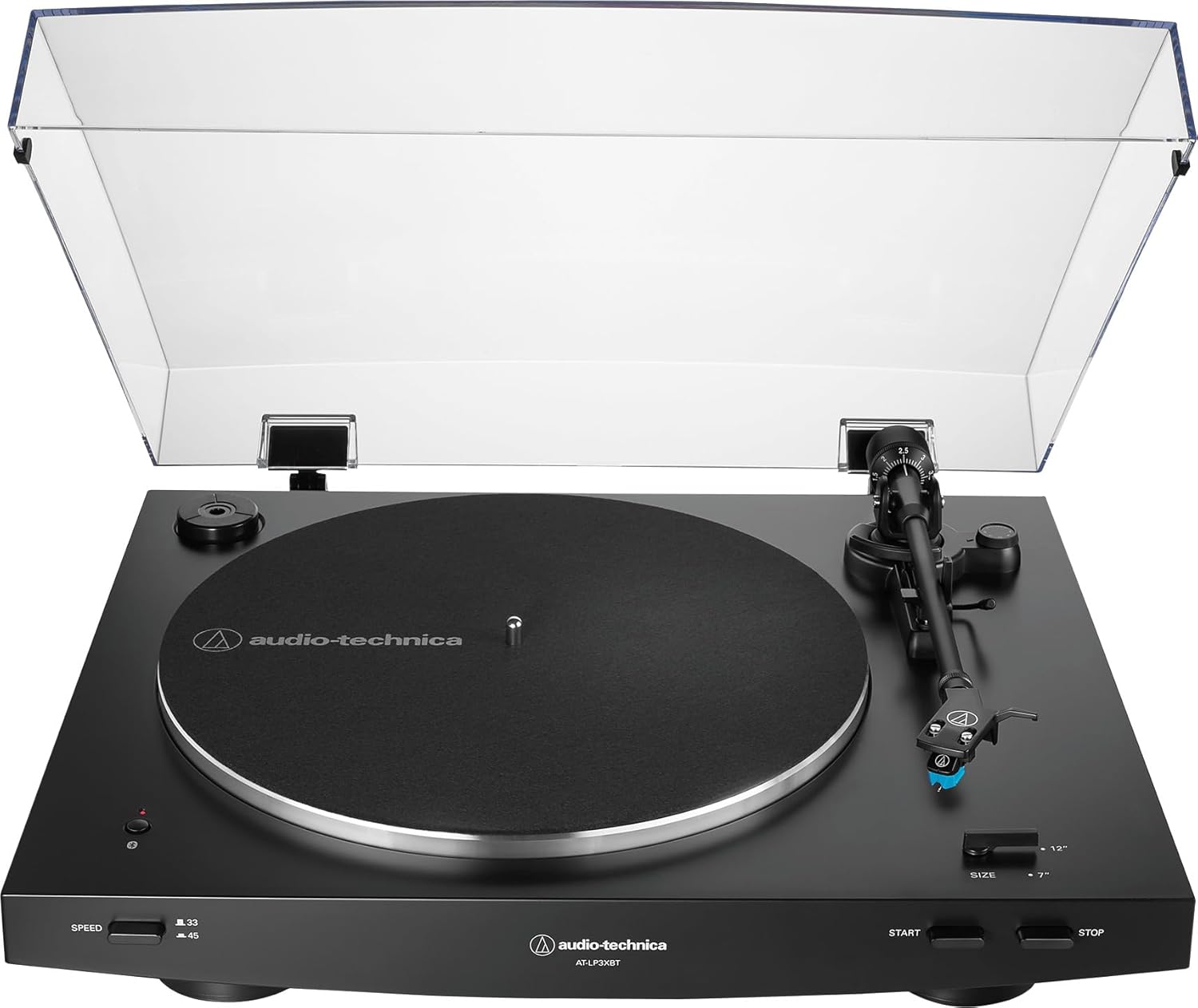 Bluetooth Automatic Belt Drive Turntable Black 33 45 RPM