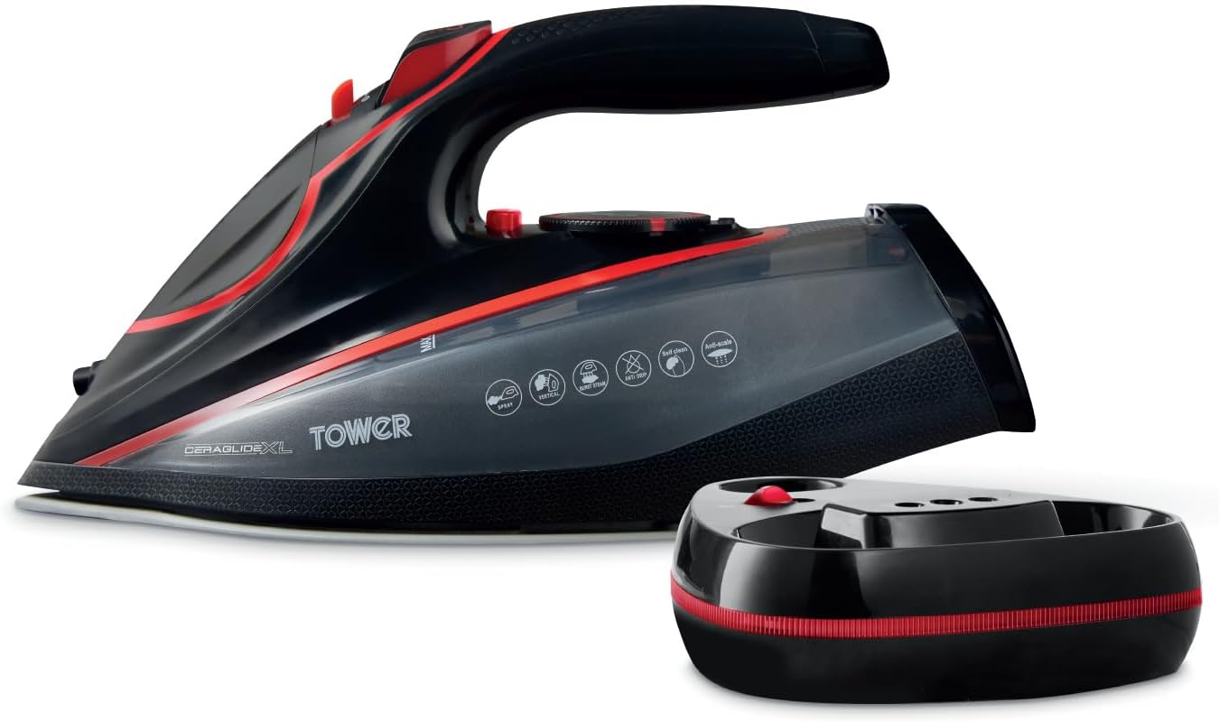 3100W Cordless Steam Iron Ceramic Soleplate 350ml Tank Auto Shutoff