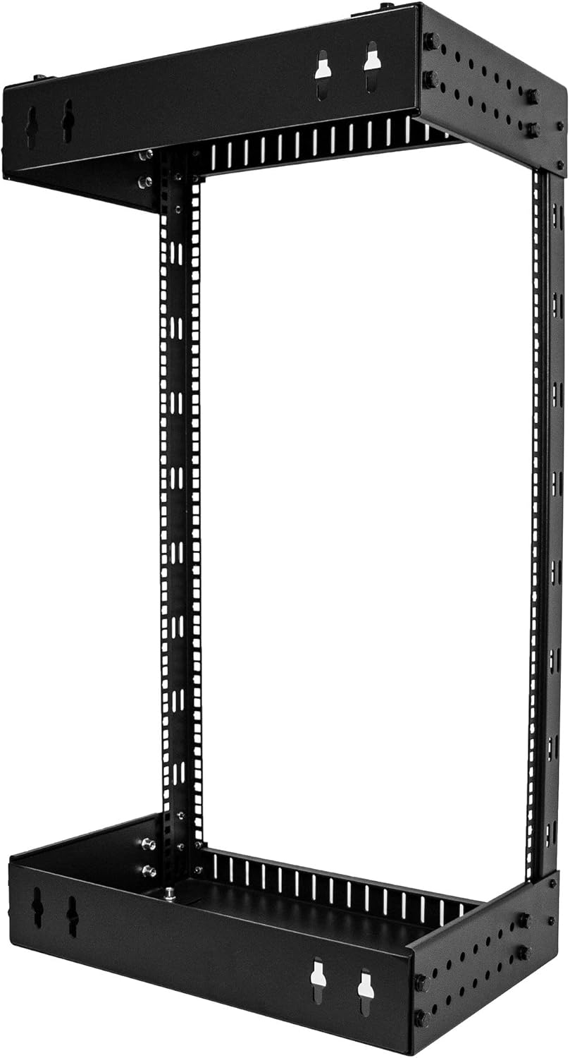 18U Wall Mount Network Rack 19 Inch Adjustable Heavy Duty Steel Frame