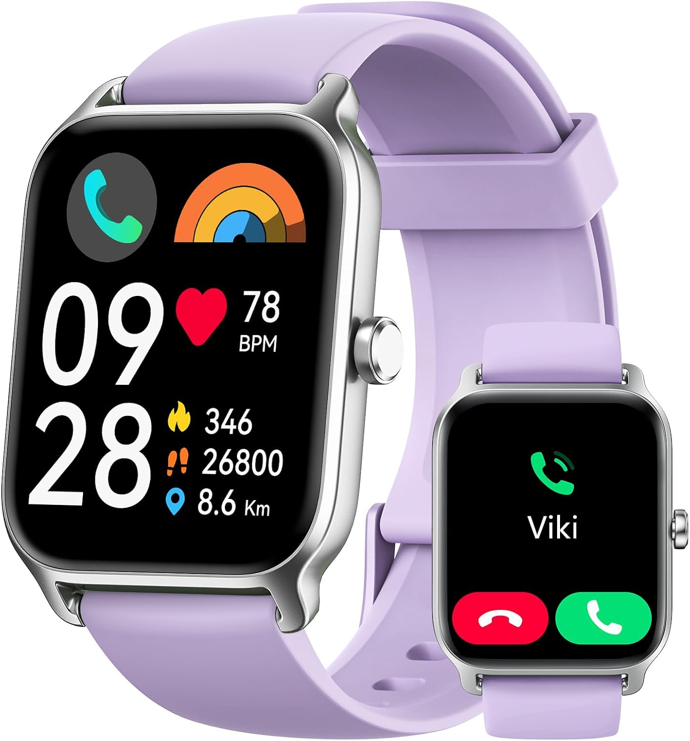 Womens Smart Watch Bluetooth Call Alexa Purple