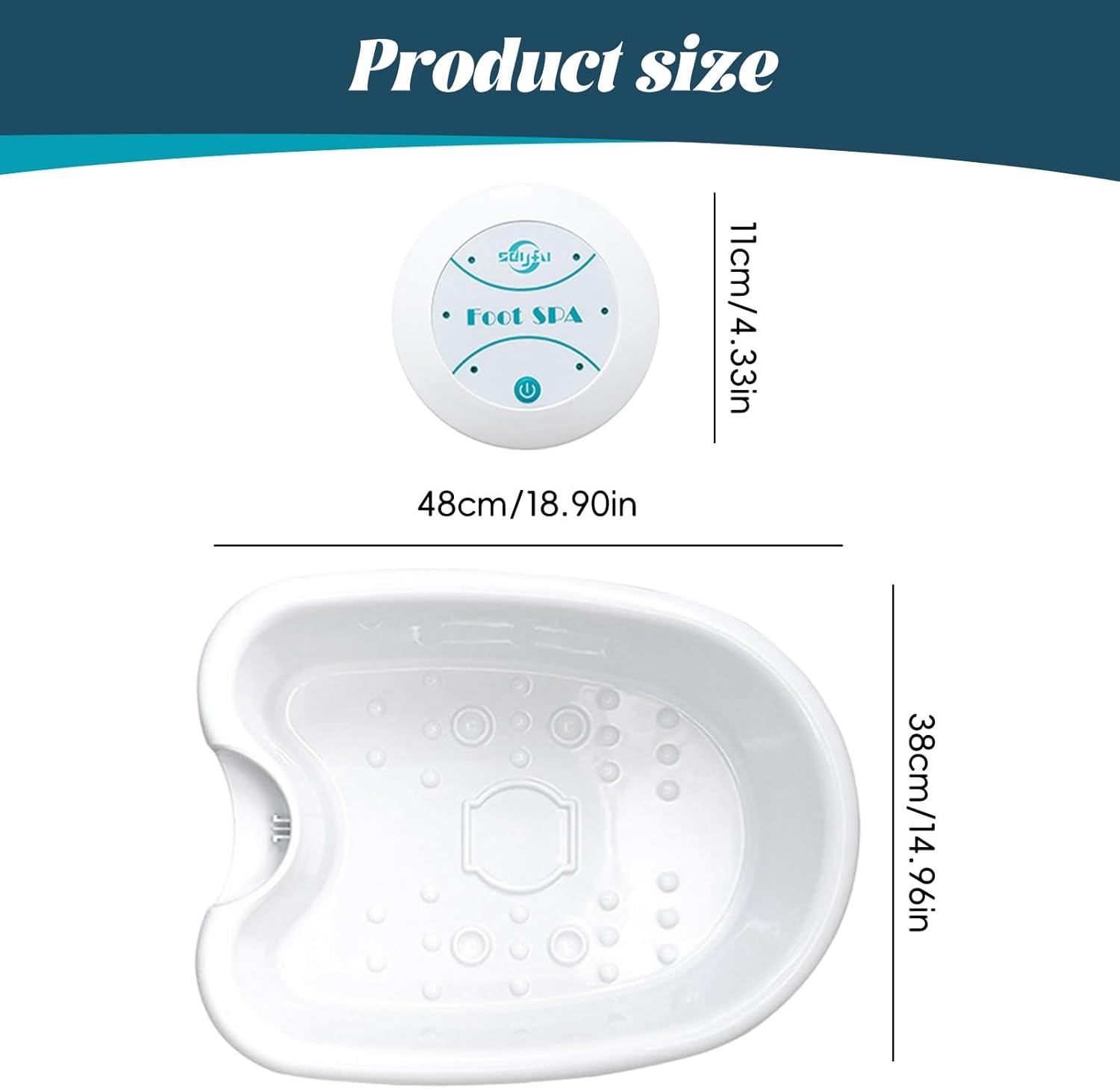 Ionic Foot Spa Detox Bath with Heat Basin Foot Soak Relax Therapy