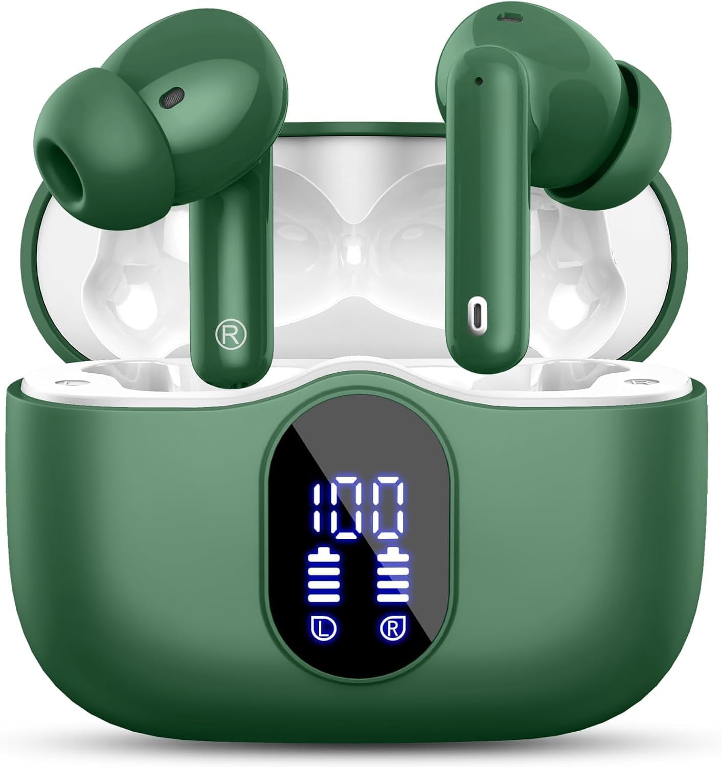 Mini Wireless Bluetooth 5.3 Earbuds ENC Mic Deep Bass 36H LED Case