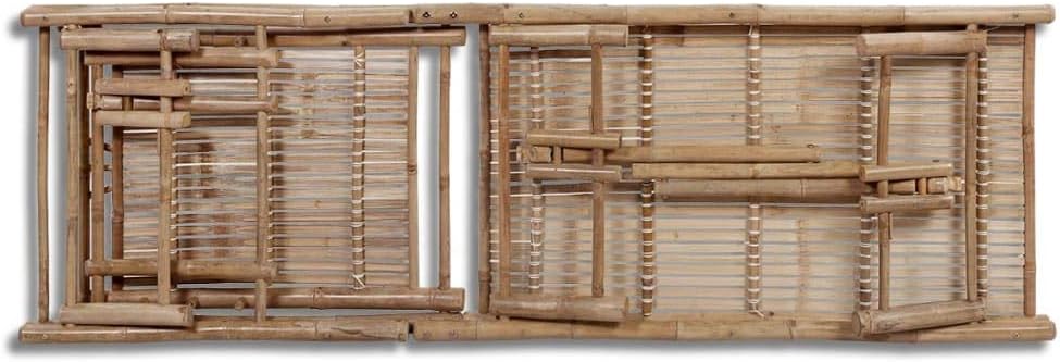 Bamboo Sun Lounger 3 Position Adjustable Recliner
