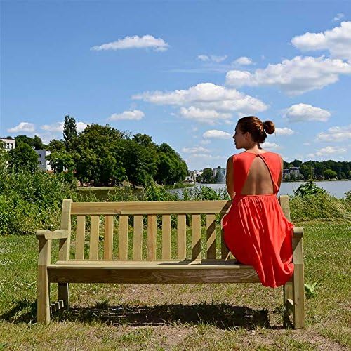 Wooden Garden Bench 183cm 4 Seater Pine Outdoor Park Patio Bench