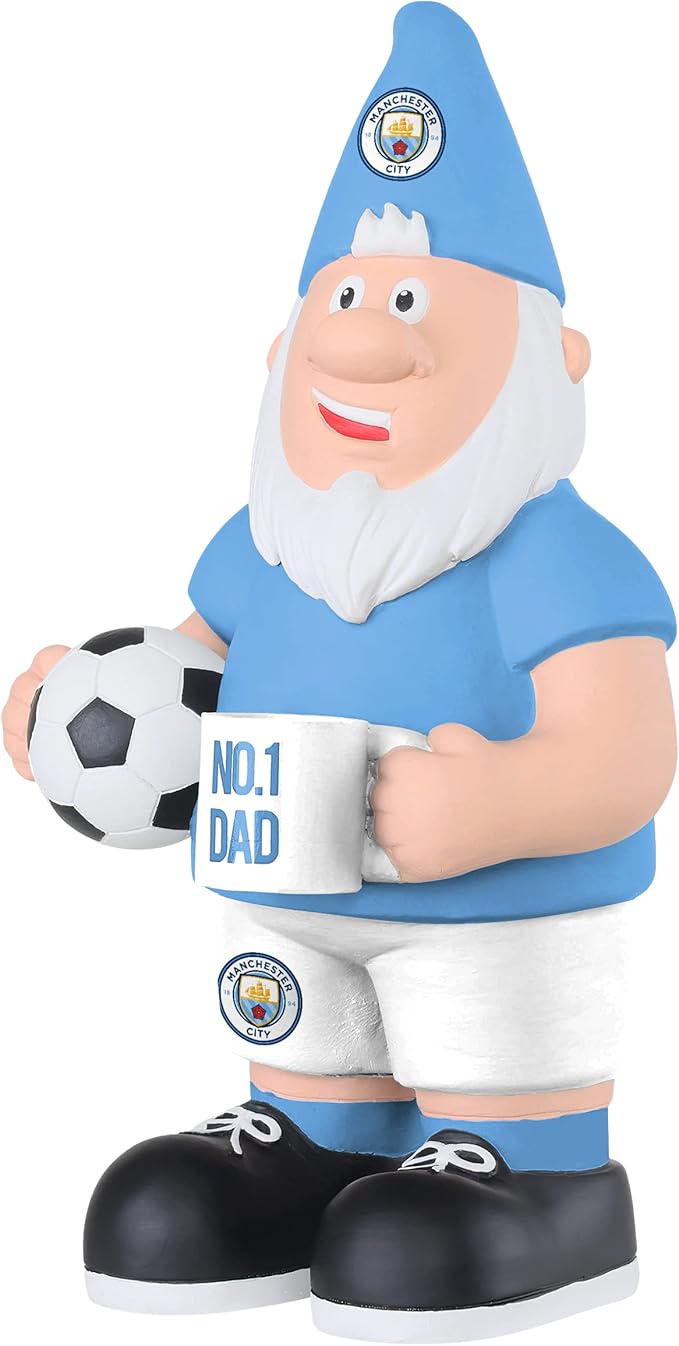 Football Dad Gnome 25cm Hand Painted Garden Statue Fan Decor