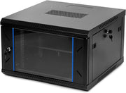 6U Network Server Cabinet 24 Inch Deep Glass Door
