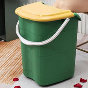 Deep Foot Spa Bucket Calf Soak Tub with Rollers Wheels Drain