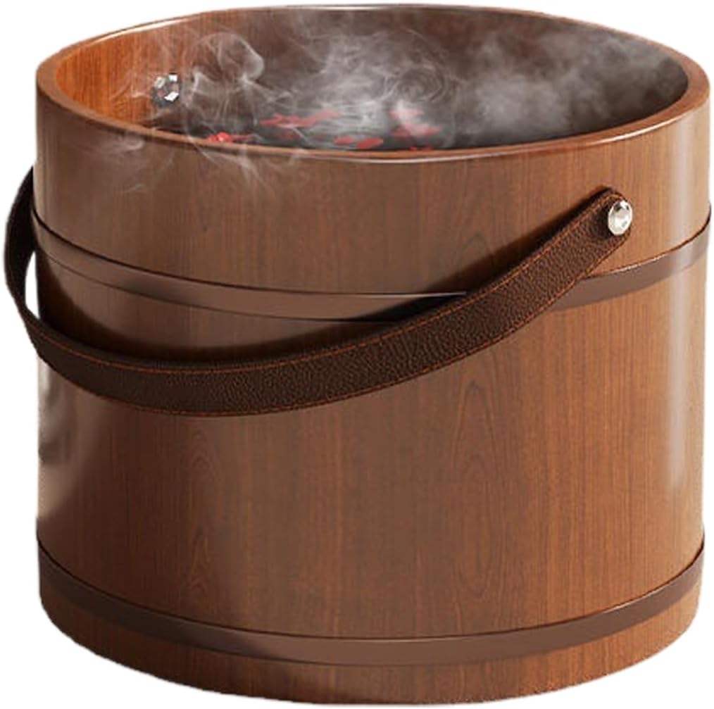 Wooden Foot Bath Tub Spa Soak Bucket Heat Retention Basin