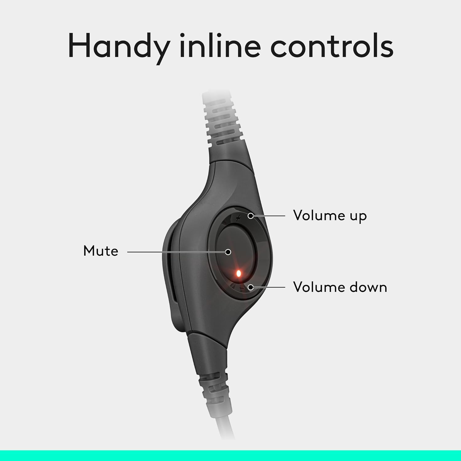 USB Wired Stereo Headset Noise Cancelling Mic In Line Control Black