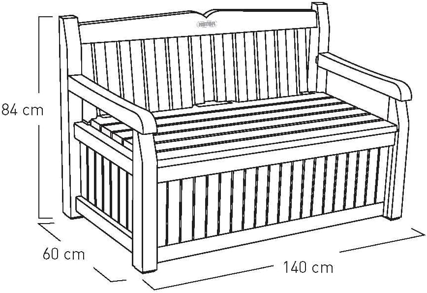 Outdoor Garden Storage Bench 265L Deck Box Seat Lockable Weatherproof