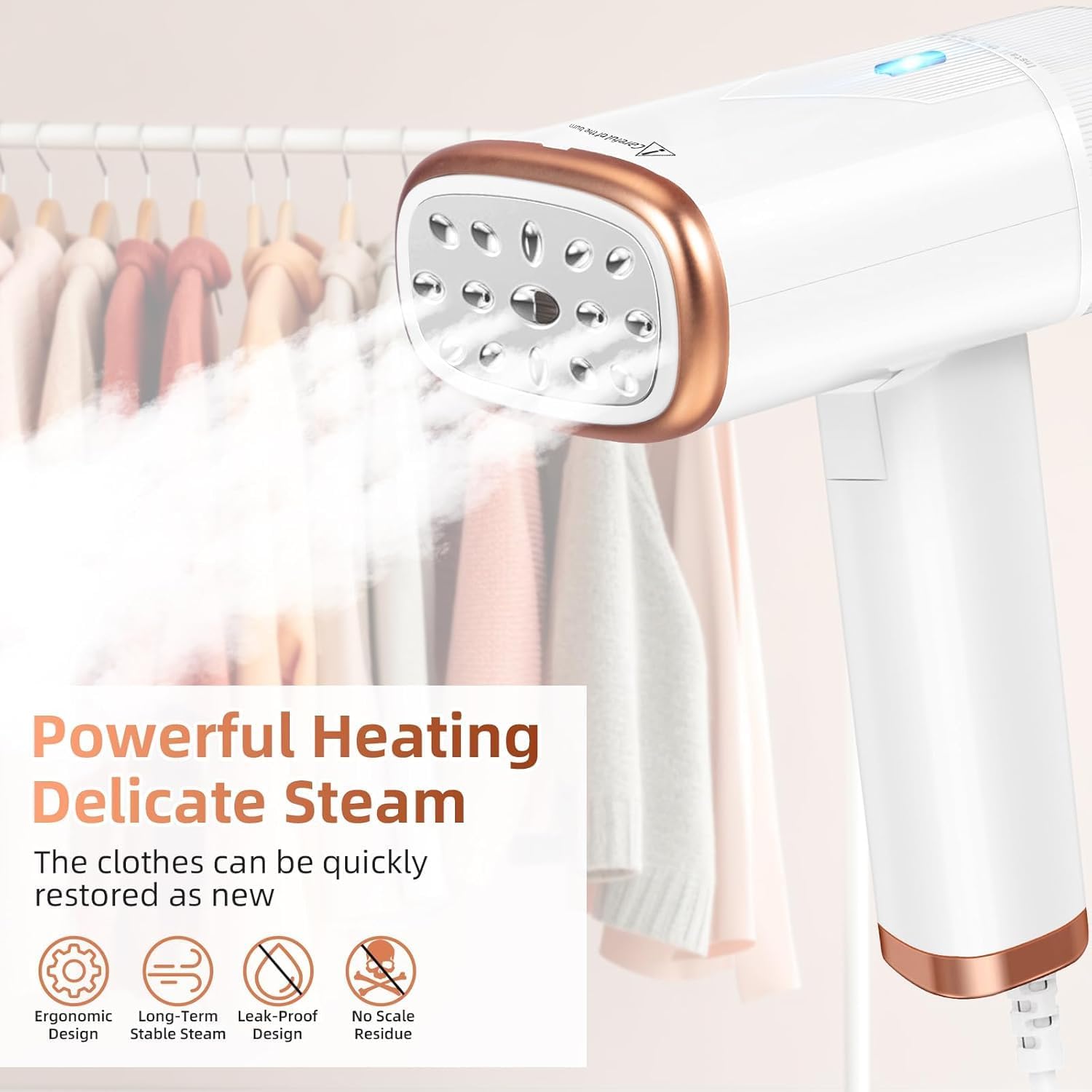 Travel Garment Steamer 1000W 20s Fast Heat 120ml Portable