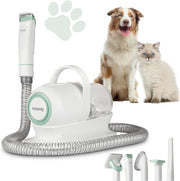 Dog Cat Grooming Vacuum Kit 1L 9 Tool Clippers 3 Speed White
