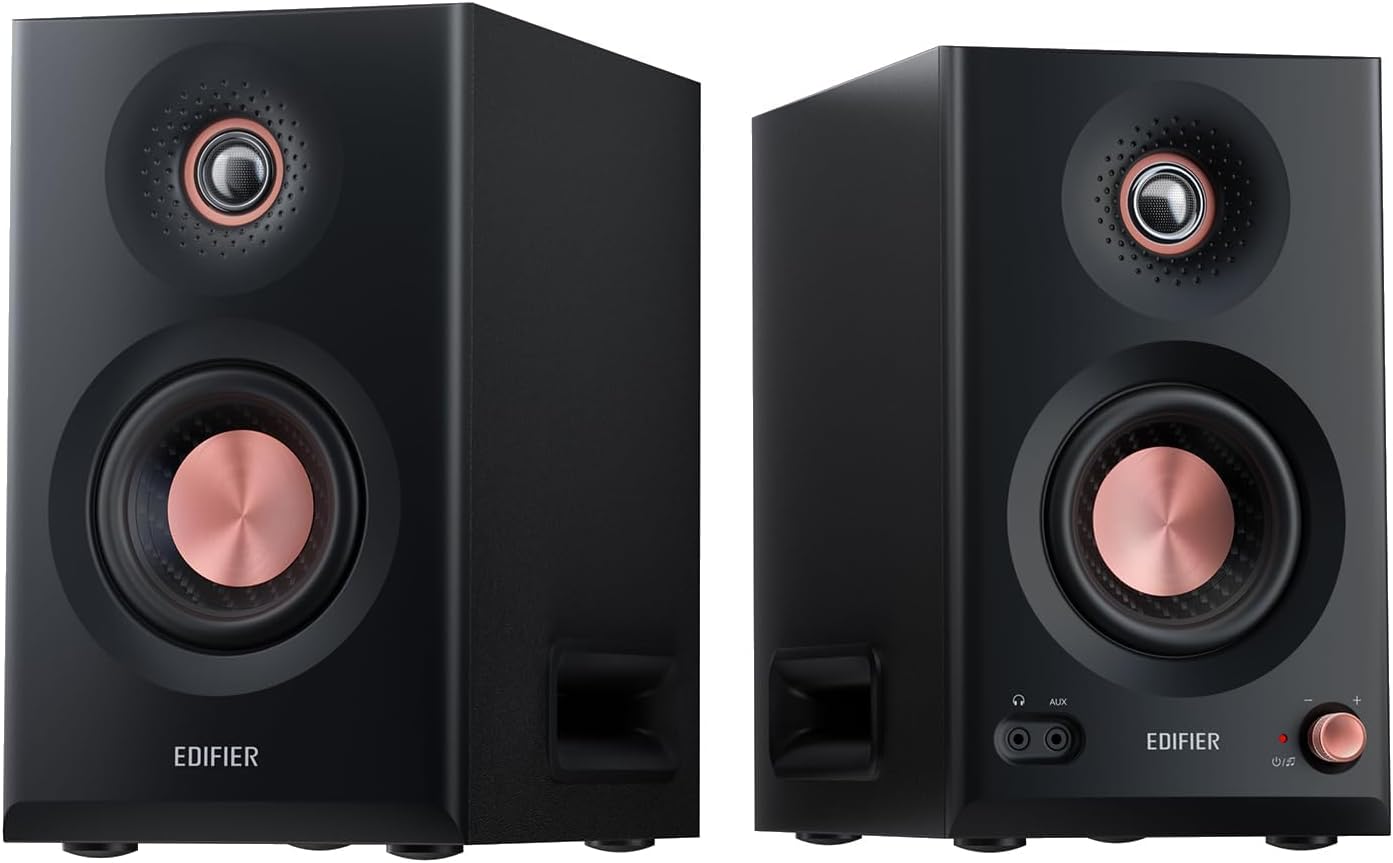 110W Hi-Res Studio Monitor Speakers 3-Way Bluetooth Bookshelf Pair