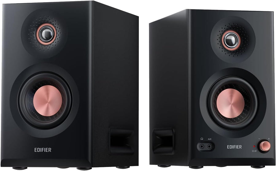 110W Hi-Res Studio Monitor Speakers 3-Way Bluetooth Bookshelf Pair