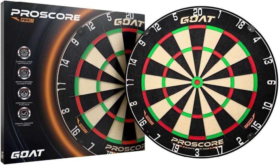 Professional Sisal Dartboard 18in Thin Wire Low Bounce Target