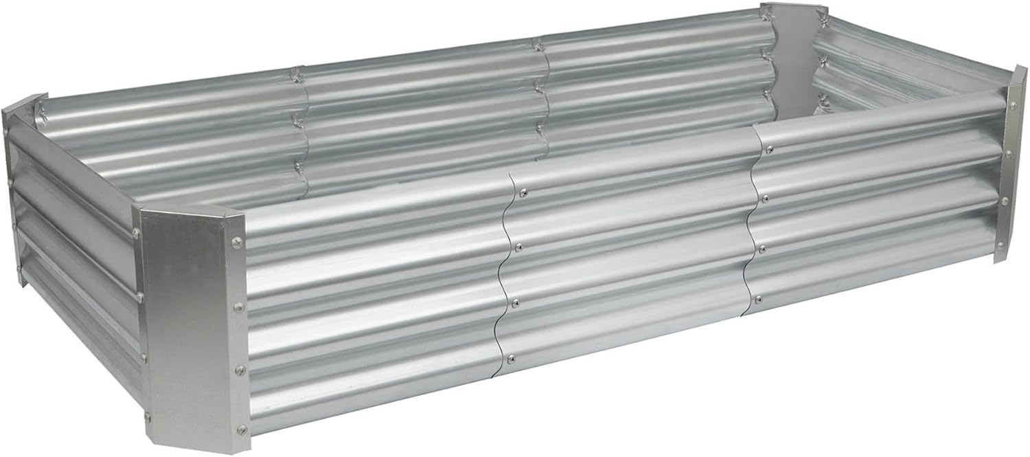 Raised Garden Bed Metal Planter 180cm Galvanized Steel 2 Pack