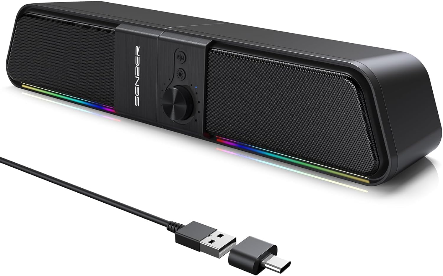 PC Soundbar Speaker USB Bluetooth RGB Desktop Gaming Audio
